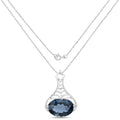 6.65 Carat Genuine London Blue Topaz .925 Sterling Silver Pendant by Bids.com