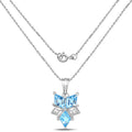 4.65 Carat Genuine Blue Topaz .925 Sterling Silver Pendant by Bids.com