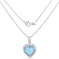7.36 Carat Genuine Blue Topaz and Tanzanite .925 Sterling Silver Pendant by Bids.com