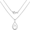 0.34 Carat Genuine White Diamond .925 Sterling Silver Pendant by Avera Group
