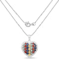 4.40 Carat Genuine Multi Stones .925 Sterling Silver Pendant by Bids.com