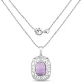 7.30 Carat Genuine Amethyst .925 Sterling Silver Pendant by Bids.com