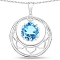8.75 Carat Genuine Swiss Blue Topaz .925 Sterling Silver Pendant by Bids.com