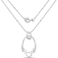 0.14 Carat Genuine White Diamond .925 Sterling Silver Pendant by Avera Group
