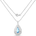 7.20 Carat Genuine Swiss Blue Topaz .925 Sterling Silver Pendant by Bids.com
