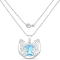11.10 Carat Genuine Swiss Blue Topaz .925 Sterling Silver Pendant by Avera Group