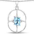 5.26 Carat Genuine Swiss Blue Topaz .925 Sterling Silver Pendant by Bids.com