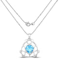 11.50 Carat Genuine Swiss Blue Topaz .925 Sterling Silver Pendant by Bids.com
