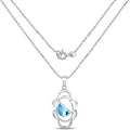4.60 Carat Genuine Swiss Blue Topaz .925 Sterling Silver Pendant by Bids.com