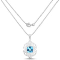8.18 Carat Genuine Swiss Blue Topaz .925 Sterling Silver Pendant by Bids.com
