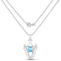 5.68 Carat Genuine Swiss Blue Topaz .925 Sterling Silver Pendant by Bids.com