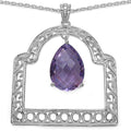 10.70 Carat Genuine Amethyst .925 Sterling Silver Pendant by Bids.com