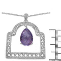 10.70 Carat Genuine Amethyst .925 Sterling Silver Pendant by Bids.com