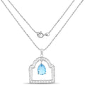 10.50 Carat Genuine Swiss Blue Topaz .925 Sterling Silver Pendant by Avera Group