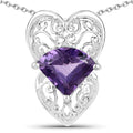 7.80 Carat Genuine Amethyst .925 Sterling Silver Pendant by Bids.com