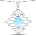 5.15 Carat Genuine Swiss Blue Topaz .925 Sterling Silver Pendant by Bids.com