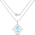 5.15 Carat Genuine Swiss Blue Topaz .925 Sterling Silver Pendant by Bids.com