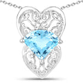 4.65 Carat Genuine Swiss Blue Topaz .925 Sterling Silver Pendant by Bids.com