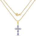 14K Yellow Gold Plated 0.84 Carat Genuine Tanzanite .925 Sterling Silver Pendant by Bids.com