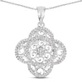 0.57 Carat Genuine White Diamond .925 Sterling Silver Pendant by Bids.com