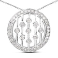 0.53 Carat Genuine White Diamond .925 Sterling Silver Pendant by Bids.com