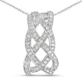 0.54 Carat Genuine White Diamond .925 Sterling Silver Pendant by Bids.com