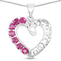 0.91 Carat Genuine Ruby .925 Sterling Silver Pendant by Bids.com