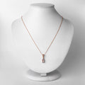 1.12 Carat Genuine Morganite and White Topaz .925 Sterling Silver Pendant by Bids.com