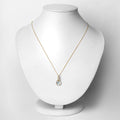 0.76 Carat Genuine Aquamarine and White Diamond 14K Yellow Gold Pendant by Bids.com