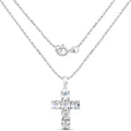 Genuine Green Amethyst Cross Pendant by Fine Color Jewels