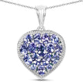 9.79 Carat Genuine Amazonite & Tanzanite .925 Sterling Silver Pendant by Bids.com