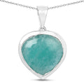 9.79 Carat Genuine Amazonite & Tanzanite .925 Sterling Silver Pendant by Bids.com
