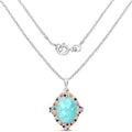 18.50 Carat Genuine Multi Stone .925 Sterling Silver Pendant by Bids.com