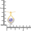0.96 Carat Genuine Tanzanite and White Topaz .925 Sterling Silver Pendant by Bids.com