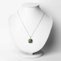 3.25 Carat Genuine Chrome Diopside and White Zircon .925 Sterling Silver Pendant by Avera Group