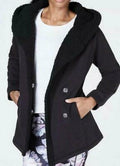 Ideology Womens Winter Faux Fur Jacket, Large by Vanessa Jane