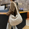 Padded Argyle Quilted Crossbody Hobo Bag