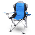 Padded Seat Arm Back Foldable Camping Chair Heavy Duty Steel Lawn by DailySale