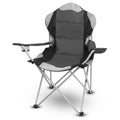 Padded Seat Arm Back Foldable Camping Chair Heavy Duty Steel Lawn by DailySale