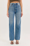 Paisley High Rise Dad Jean Medium wash by Boutique 23