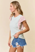 Paisley Princess Top - Sage/Rose by Boutique 23