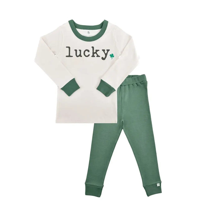 pajamas | lucky basic green by Finn + Emma