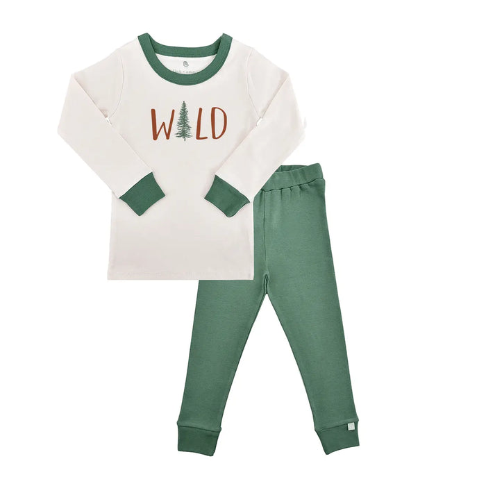 pajamas | WILD pine green by Finn + Emma