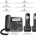 Panasonic Expandable Corded/Cordless Phone System with Answering Machine and One Touch Call Blocking – 2 Handsets (Refurbished) by DailySale