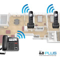 Panasonic Expandable Corded/Cordless Phone System with Answering Machine and One Touch Call Blocking – 2 Handsets (Refurbished) by DailySale