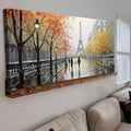 Parisian Rain Cityscape Wall Art by Tailored Canvases