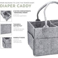 Parker Baby Diaper Caddy - Nursery Storage Bin and Car Organizer for Diapers and Baby Wipes by DailySale