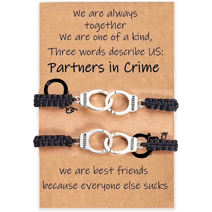 Partner in Crime Handcuff Friendship Bracelets by DailySale