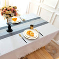 Patchwork Fringed Linen Tablecloth by DailySale