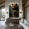 Path of the Wild Kin Bear and Cub Wall Art by Tailored Canvases